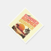 Serviette En Papier Conception du texte d'été (Coin)