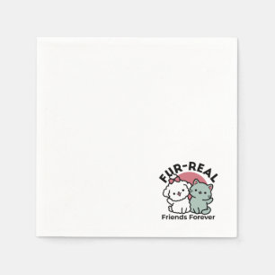 Serviette En Papier Conception "Fur-Real Friends Forever"