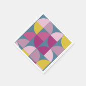 Serviette En Papier Conception géométrique du milieu du siècle (Coin)