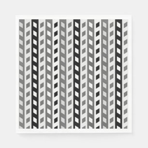 Serviette En Papier Conception géométrique, gris, noir, blanc,