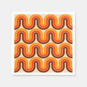 Serviette En Papier Conception géométrique les années 70 style