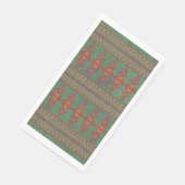 Serviette En Papier Conception géométrique verte Sagebrush Sud-Ouest (Coin)