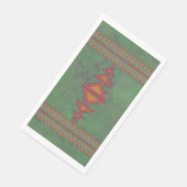 Serviette En Papier Conception géométrique verte Sagebrush Sud-Ouest (Coin)