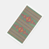 Serviette En Papier Conception géométrique verte Sagebrush Sud-Ouest (Coin)