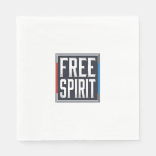 Serviette En Papier Conception Graphique Boîte Esprit Libre Patriotiqu