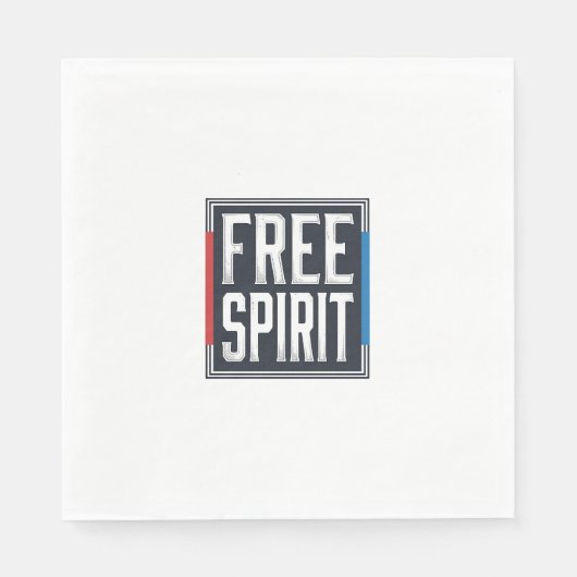 Serviette En Papier Conception Graphique Boîte Esprit Libre Patriotiqu (Devant)