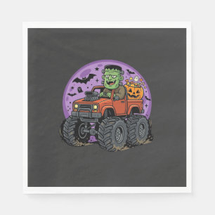 Serviette En Papier Conception graphique de camion monstre Frankenstei