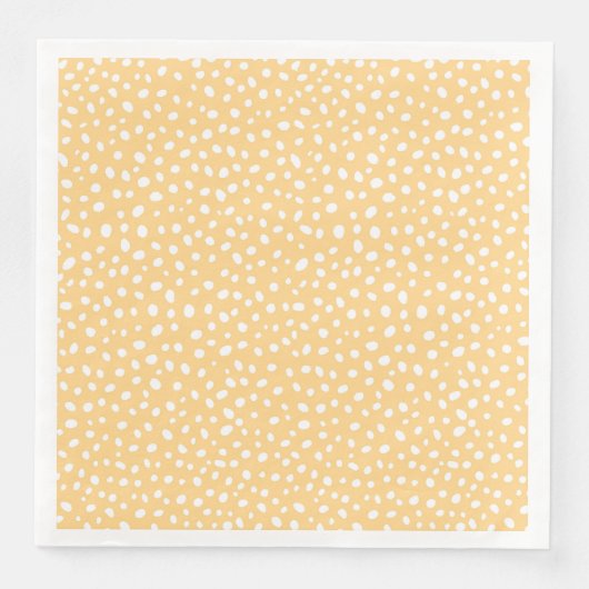 Serviette En Papier Conception Graphique De Points Inégaux Jaune Clair (Devant)