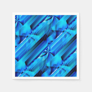 Serviette En Papier Conception graphique sans couture - noir bleu I