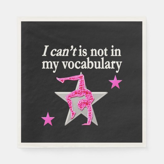 SERVIETTE EN PAPIER CONCEPTION GYMNASTIQUE INSPIRATIONNELLE (Devant)