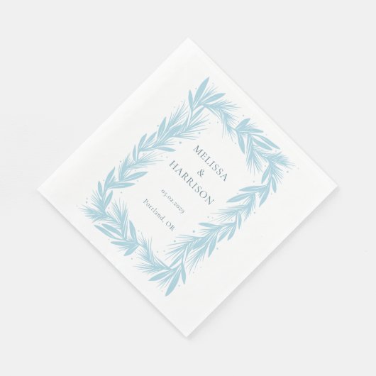 Serviette En Papier Conception Mariage de la couronne d'hiver (Coin)