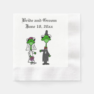 Serviette En Papier Conception Mariage de mariée et de mariée de greno