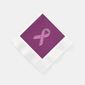 Serviette En Papier Conception moderne de sensibilisation au ruban ros (Coin)