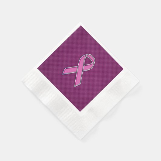 Serviette En Papier Conception moderne de sensibilisation au ruban ros (Coin)