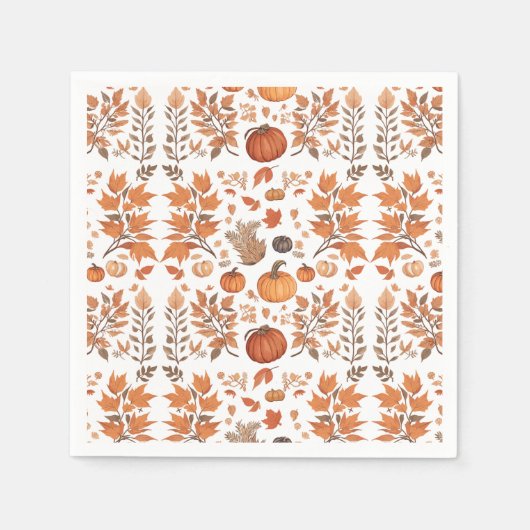 Serviette En Papier Conception motif d'automne (Devant)