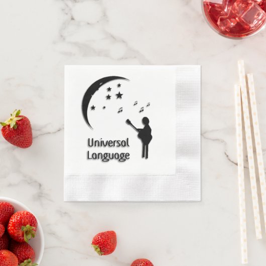 Serviette En Papier Conception musicale universelle (En situation)
