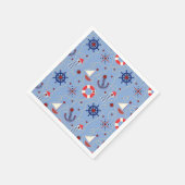 Serviette En Papier Conception Nautique (Coin)
