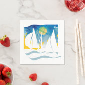 Serviette En Papier Conception nautique Abstraite (En situation)