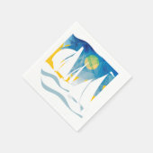Serviette En Papier Conception nautique Abstraite (Coin)