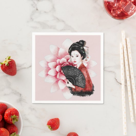 Serviette En Papier Conception Okinawa Series 34 (En situation)