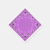 Serviette En Papier Conception orientale violette (Coin)