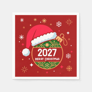 Serviette En Papier Conception personnalisée de Noël et du Nouvel An 2