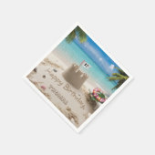 Serviette En Papier Conception personnalisée du bord de mer (Coin)