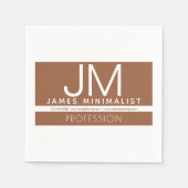 Serviette En Papier Conception professionnelle moderne et minimale | B (Devant)