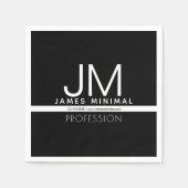 Serviette En Papier Conception professionnelle moderne et minimale | N (Devant)