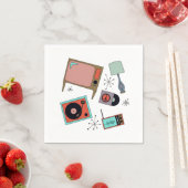 Serviette En Papier Conception rétro (En situation)