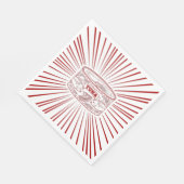 Serviette En Papier Conception rétro de la boîte de thon (Coin)