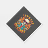 Serviette En Papier Conception squelette de bière écrasée Halloween dr (Coin)