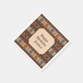 Serviette En Papier Conception sud-ouest Adobe Grey Brown Tribal Motif (Coin)