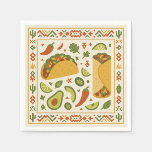 Serviette En Papier Conception – Tacos et Burritos Tex-Mex (Texas) pou
