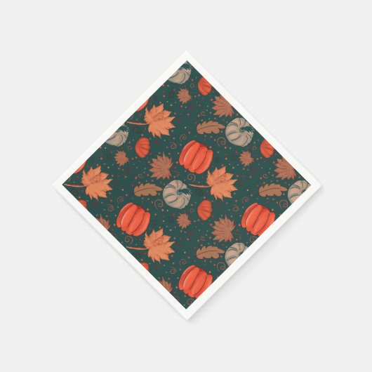 Serviette En Papier Conception transparente citrouille (Coin)