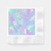 Serviette En Papier Conception turquoise et violette Iridescente (Devant)