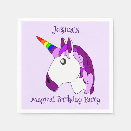 Serviette En Papier Conception Unicorn personnalisée (Devant)