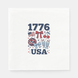 Serviette En Papier Conception vectorielle coquette patriotique USA 17