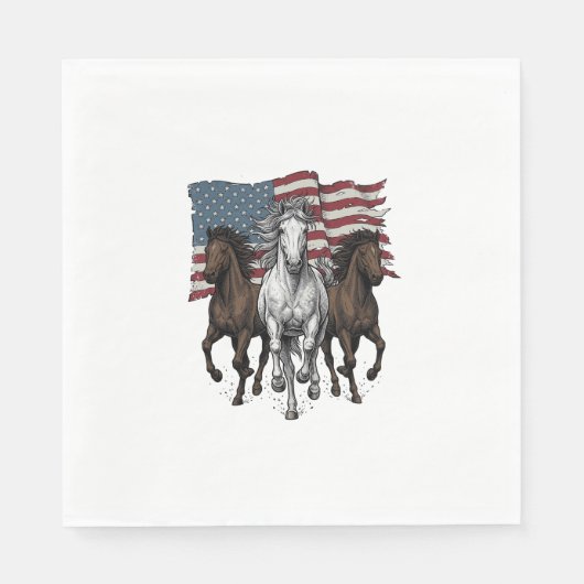 Serviette En Papier Conception vectorielle de chevaux de course patrio (Devant)