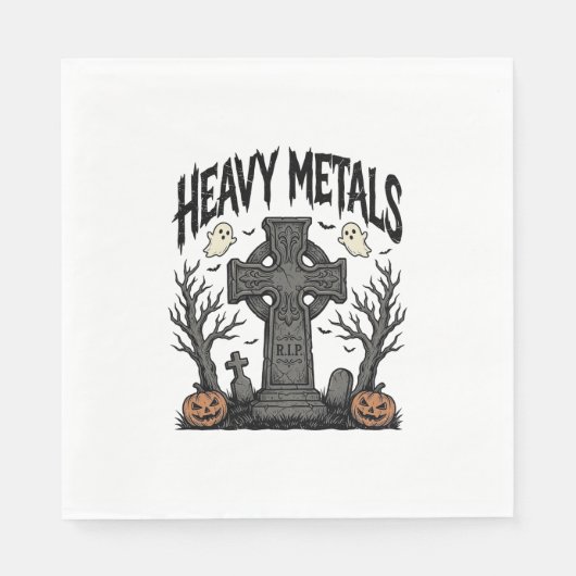 Serviette En Papier Conception vectorielle de cimetière Halloween de m (Devant)