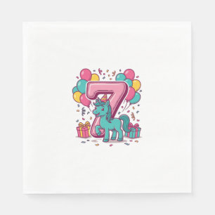 Serviette En Papier Conception vectorielle de poney mignon pour la fêt