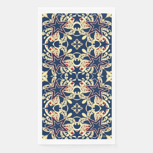 Serviette En Papier Conception vintage de l'Americana (Devant)