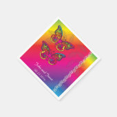 Serviette En Papier Concepts de papillons psychédéliques (Coin)