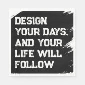 Serviette En Papier Concevez vos jours... (Devant)