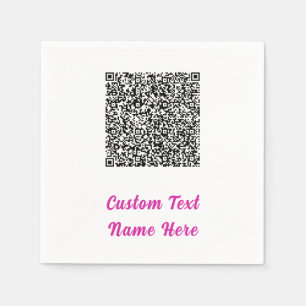 Serviette En Papier Concevez vos serviettes de code QR Texte personnal