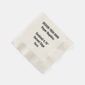 Serviette En Papier Concevez votre propre ECRU Coin Cocktail Papier Na (Coin)