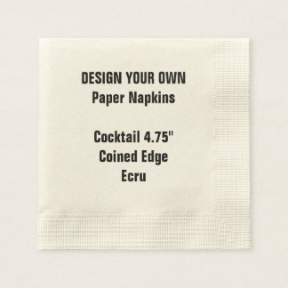 Serviette En Papier Concevez votre propre ECRU Coin Cocktail Papier Na