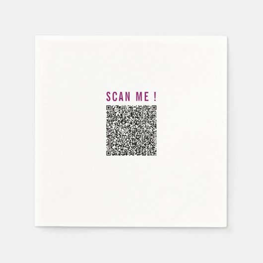 Serviette En Papier Concevez votre propre QR Code Scan Info Funny Napk (Devant)