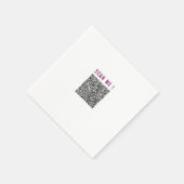 Serviette En Papier Concevez votre propre QR Code Scan Info Funny Napk (Coin)