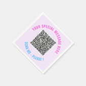 Serviette En Papier Concevez votre propre texte et code QR Modèle de s (Coin)